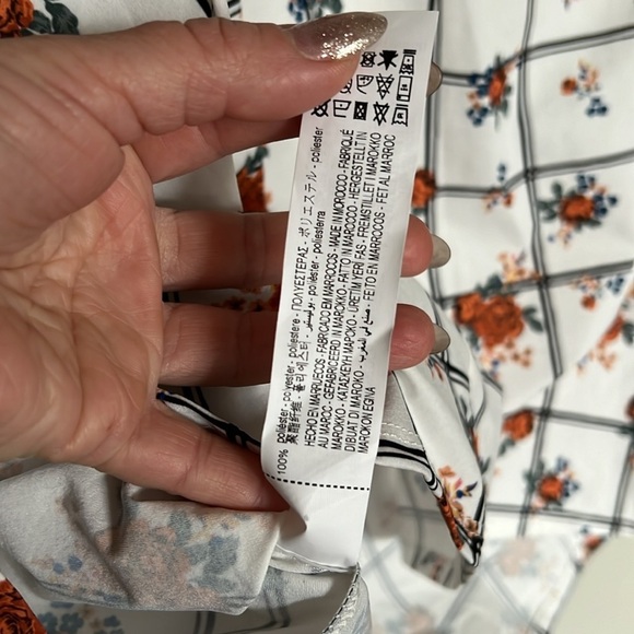 ZARA White floral ruffle dress size M - Picture 11 of 11